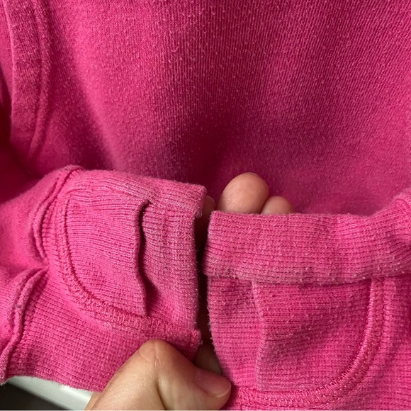 Eddie Bauer Pink Take a Hike Hoodie with Thumb Holes in Size Medium (10/12) - Picture 4 of 4